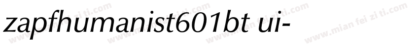 zapfhumanist601bt ui字体转换
